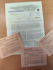 Schreiben Westfalia seperator AG Prospekt Traktor brochure M4