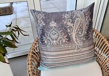 BASSETTI Kissenhülle 65x65 ELBA Grau KISSEN SATIN Bezug Deko Türkis Hülle NEU