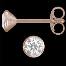 Ohrstecker Zirkonia echt Silber 925 Vergoldet Rose Gold Ohrringe Ohrring Schmuck