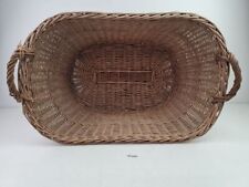 Wäschekorb Weide mit Griffen Vintage Aufbewahrungskorb Dekoration #251097