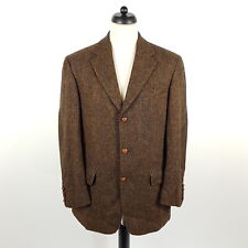 Barutti Harris Tweed Sakko Herren Gr. 52 Braun Wolle Jacke Freizeit Jackett
