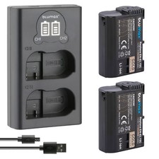 2x Akku + LCD Lader für Nikon