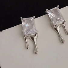 Damen Ohrstecker Quadratische