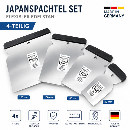 4er set japanspachtel - set,