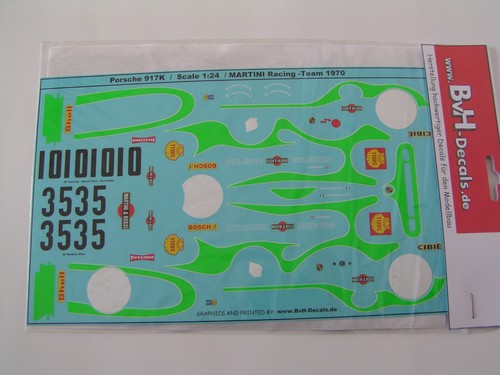 Decals für den porsche - 1:24,