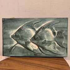 Wandbild Skalare Keramik Fische Midcentury 50er 60er Jahre Keramikbild vintage