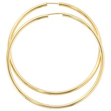 Hoop earrings, 333 gold yellow