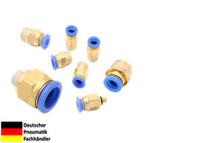 Pneumatik Steckverschraubung Druckluftanschluss  M3 M5 M6 1/8" 1/4" 3/8" 1/2" 