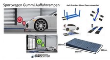 Scheren Hebebühne Auffahrrampen Gummi Fahrrampen Hebebühne Sportwagen 2 Stück !