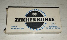 Original DDR Zeichenkohle VEB Wittstocker Wittstock Kohle Lindenholz Zeichnung 