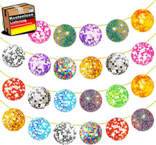 Disco Deko Girlanden Set Bunte