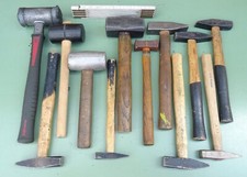 12 Schlosserhammer Hammer Hämmer Fäustel Gummihammer Schonhammer Alu Kupfer