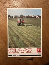 Orig. CLAAS Mäher WM20 Prospekt Heft Traktor Schlepper Fahr Güldner IHC  A1
