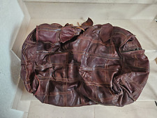 Leder Reisetasche, braun (Retro Flickentasche) 70er Jahre