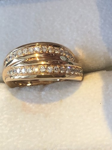 Brillantring roségold 750 - 750, /