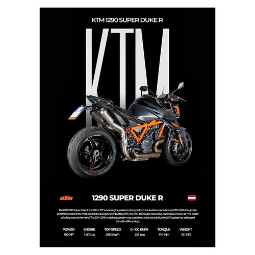 Ktm super duke poster - r,