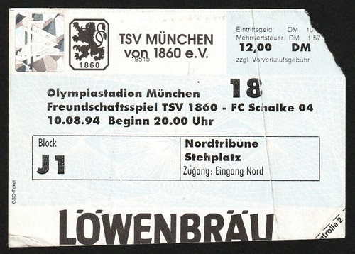 Ticket 1994 tsv - 1994/95, |