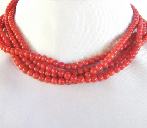 Reihige korallen kette - 4,