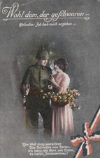 1.Weltkrieg - Wohl dem, der geschworen - Sodat mit Pickelhaube - Mauskow 1917