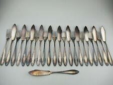 23-tlg. Fischbesteck Gabel Messer ║ Wellner 394 Laurin ║ versilbert 100 ║ F46