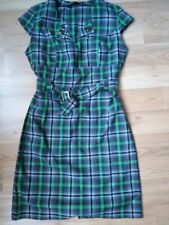 W. NEU Gr S Party Cocktail elegant busines Kleid Ausschnit kariert Gürtel Sommer