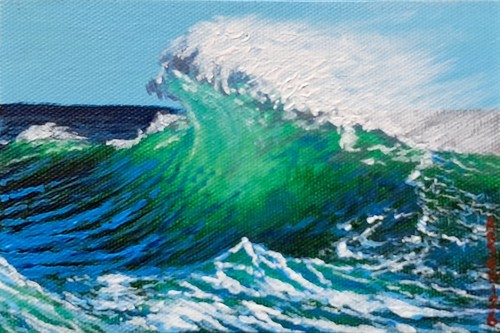 Sea xiv original - -, Ölgemälde