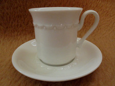 Rosenthal Espressotasse / Mokkatasse mit Untertasse - Anna weiß - TOP