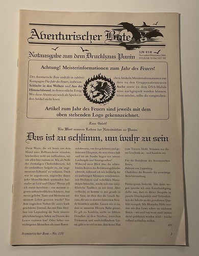 Dsa aventurischer bote nr - aventurischer,