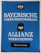 EMAILSCHILD Bayerische Versicherungsbank ALLIANZ VERSICHERUNG Vertretung 44x33cm