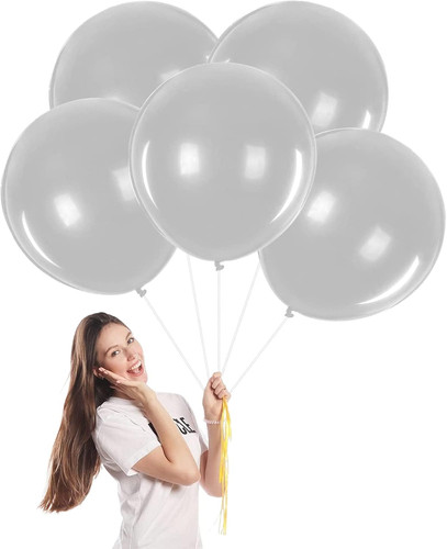 Luftballons silber groß - luftballons,