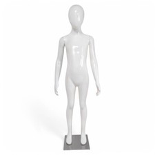 Kinder Kunststoff Eierkopf Schaufensterpuppe - glänzend weiß - 135 cm