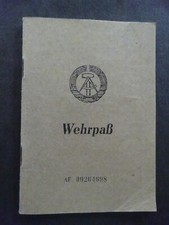 AUSWEIS, Wehrpass, 1964, NVA