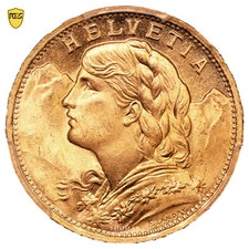 Münze Schweiz - 20 Francs or