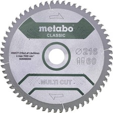 Metabo MULTI CUT CLASSIC 628285000 Kreissägeblatt 254 x 30 x 1.8 mm Zähneanzahl: