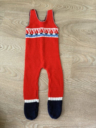 Vintage strick baby strampler - vintage,