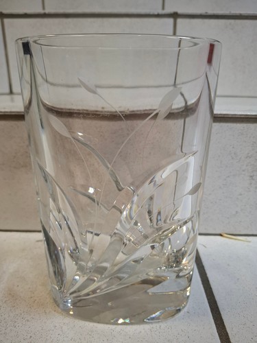 Schwere kristallglas vase oval - schwere,
