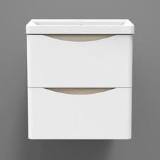 Badmöbel Set 2 tlg. Waschtisch mit Unterschrank Waschbecken mit Unterbau