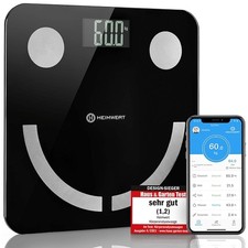 Personenwaage Körperwaage Körperfettwaage Gewichtswaage Glaswaage Waage HEIMWERT