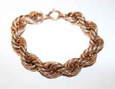 Armband vintage Kordel Armkette 835 Silber vergoldet Kette 19cm