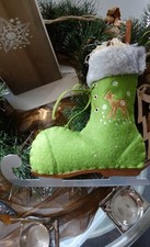 Schlittschuhhänger Filz grün