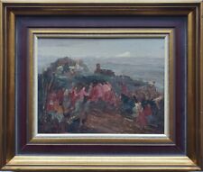 Gemälde Öl Landschaft Ludwig Johst Osseten Fest Signiert 1913