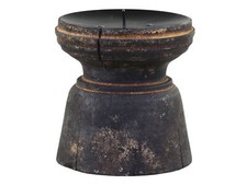 Chic Antique Kerzenständer Holz antik Optik für Stumpenkerze Höhe 10 cm DM 9 cm