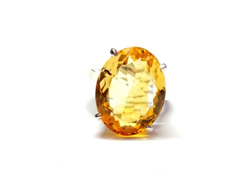 Citrin herren ring 12x16 - herren,