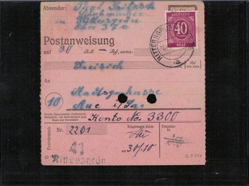 Kontrollrat 1946 postanweisung - kontrollrat,