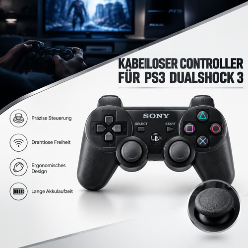 Ps3 gamecontroller kabellos - ps3,
