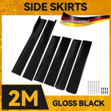 78,7" Auto,Seitenschweller Sideskirts Erweiterung Splitters Schwarz Universal 2m