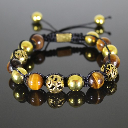 Herren damen gold tigerauge - gold,