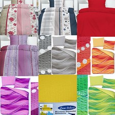 Seersucker Bettwäsche 2-tlg: 135x200 + 80x80cm, bügelfrei, Sommer Dessins