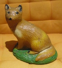 Fuchs Deko Figur Baby lebensgroß sitzend Waldtiere Gartenfigur Herbstdeko Hotant