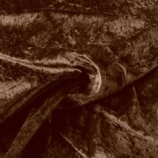 dunkel braun Pannesamt Deko-Stoff Vorhang Meterware Tolko